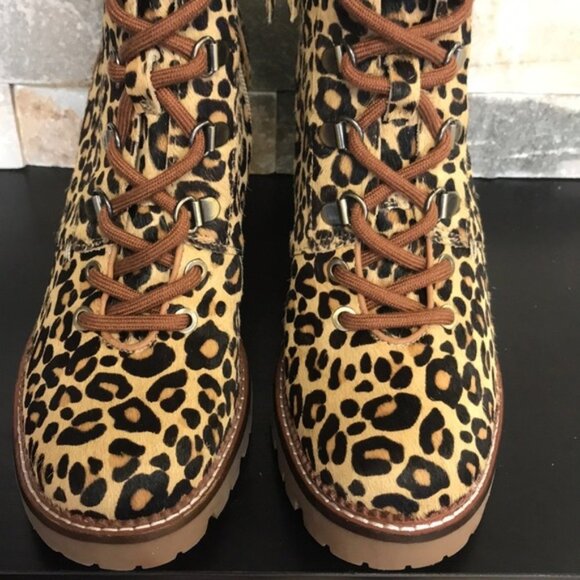 SAM EDELMAN Sade Genuine Calf Hair Lace-Up Boot - Picture 9 of 11